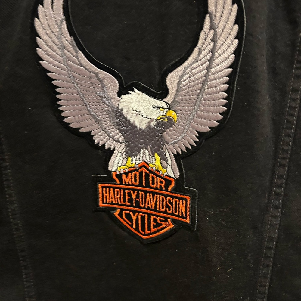 Harley-Davidson Black Levi’s Jean Jacket with Eagle Patch